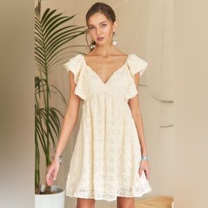 NWT her story Open Back Babydoll Dress